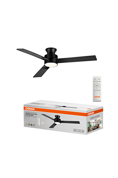 Osram Ceiling Blade Fan 18W 3 Kanatlı Siyah Kumandalı Tavan Vantilatörü