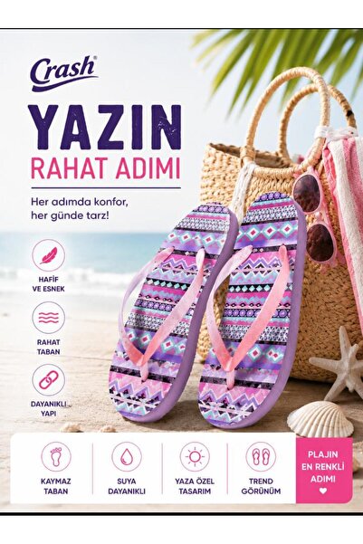 Crash Kadın Yazlık Plaj Terlik Sandalet