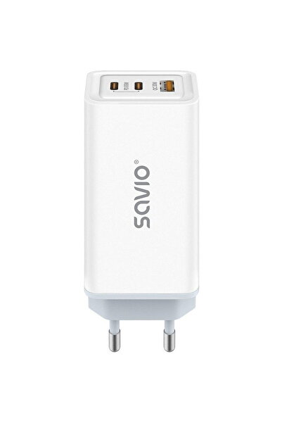 Savio SAVLA-07 2x USB Tip-C, USB GaN 65W Alb