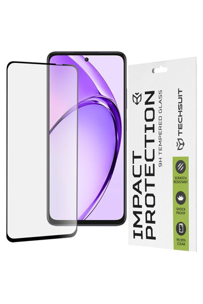 Techsuit Folie pentru Oppo A80 5G - 111D Full Cover / Full Glue Glass - Negru