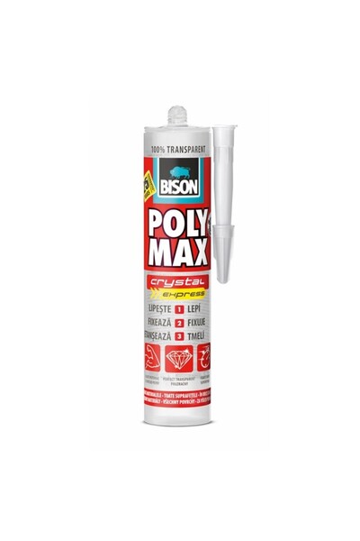 Bison Adeziv şi etanşeizant Poly Max Cristal Express 300g