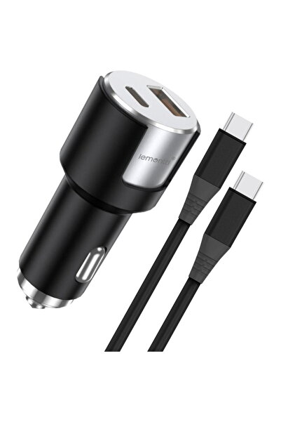 lemontti Încărcare rapidă 1x USB-C PD + 1x USB-A QC3.0 cablu USB-C la USB-C 1...