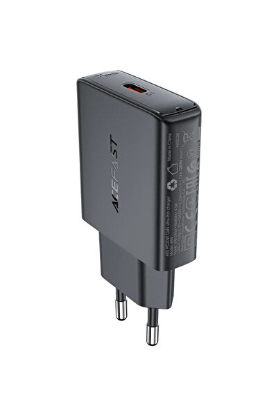 Acefast Încărcător de perete A65 PD 20W GaN USB-C - negru