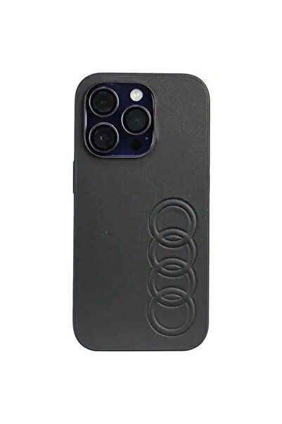 Audi Piele sintetică iPhone 14 Pro 6.1 "   negru/negru carcasă rigidă AU...
