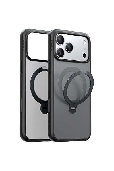 TORRAS Husa pentru iPhone 17 Pro - Ostand Spin MagSafe Series - Black
