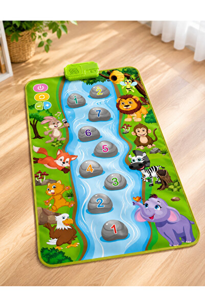 Salamandra Kids Covoras muzical cu animalute si numere, 79 x 40 cm,