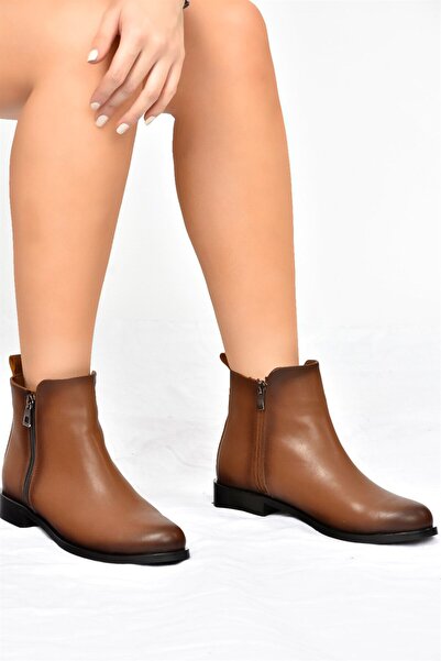 Fox Shoes Tan Low Heeled Daily Women's Boots L252671509