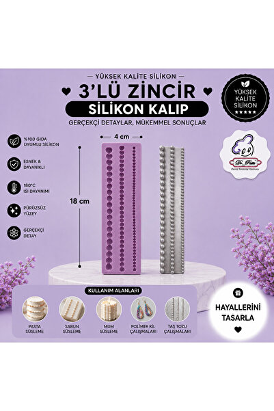 Dr.Paste Silikon Kalıp 3'lü Zincir