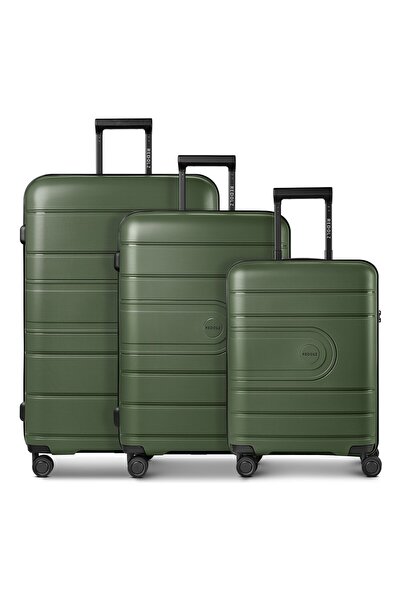 REDOLZ Essentials 11 4 Rollen Kofferset 3-teilig mit Dehnfalte