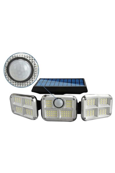 Powermaster FL-1727 Sensörlü 3 Çalışma Modlu 120 Smd Ledli Solar Duvar Bahçe Lambası