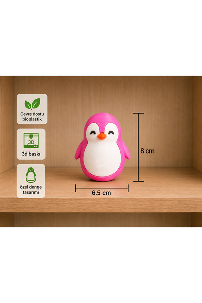 Mercan 3D Sallanan Penguen Masaüstü Dekoru