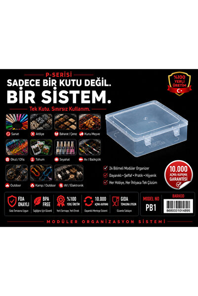 COMPAXE P-Series Pb-1 Transparent Plastic Large Box (22.5X20.5X7.5 cm)
