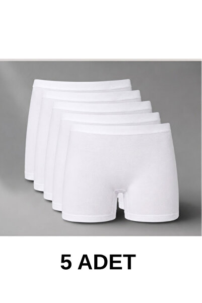ROCMAY 5-Piece Women's White Modal Boxer Comfortable Flexible Seamless Boxer ...