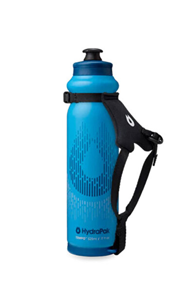 Hydrapak زجاجة مياه تيمبو برو 525 مل (أزرق)، زجاجة ضغط مريحة مع حزام معصم قاب...