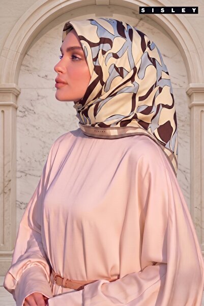Sisley وشاح حرير ساتان-2035-90*90