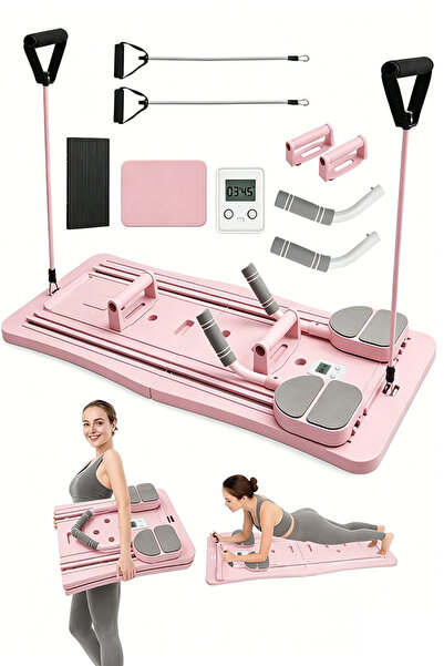 Allmart Pilates Aleti – Zamanlayıcılı, Direnç Bantlı Çok Amaçlı Egzersiz Tahtası