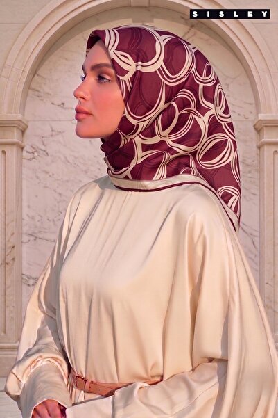 Sisley وشاح حرير ساتان-2042-90*90