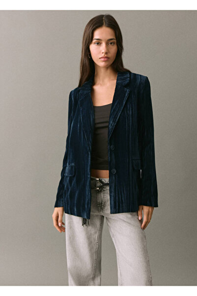 Mango Teen Kadife blazer ceket