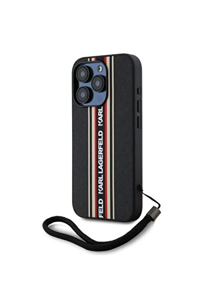 Karl Lagerfeld Case for iPhone 15 Pro Max - Saffiano Athleisure Stripes Cord ...
