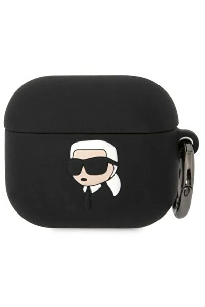 Karl Lagerfeld Silicone Karl Head 3D Case for AirPods 3 - Black
