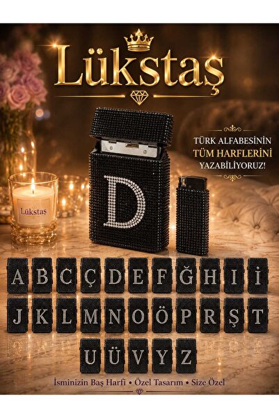 Lüks Taş Kişiye Özel Taşlı Sigara Kutusu Ve Çakmak