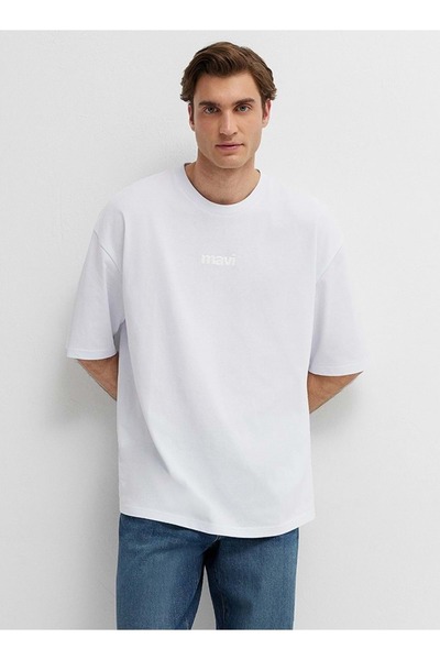 Mavi M0613553 Printed T-Shirt Men's T-Shirt White