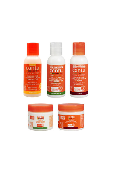 Cantu Kıvırcık Ve Dalgalı Saçlar Için Mini Seyahat Saç Bakım Seti
