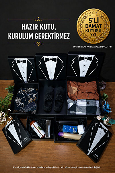 SİMGE KUTU Büyük Boy Xxl-5 - Söz Nişan Bohça Kutusu - Damat Bohça Kutusu - Çe...