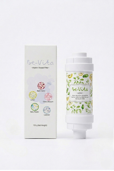 Be-Vita Lemon C Vitaminli Aromatik Duş Filtresi - Saç Dökülme Karşıtı, Cilt Besleyici Klor ve Kireç Arıtıcı Duş Filtresi (150gr)