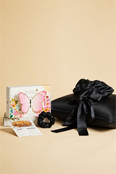 silkwormlife Silkworm Life 100% Silk Beauty Set – Pillowcase (50X70) + Silk B...
