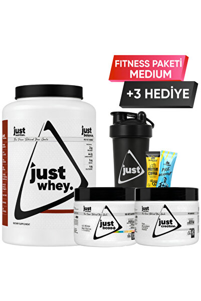 Just Nutrition Fitness Paketi - Medium + 3 Hediye (Protein Tozu + Bcaa + Krea...