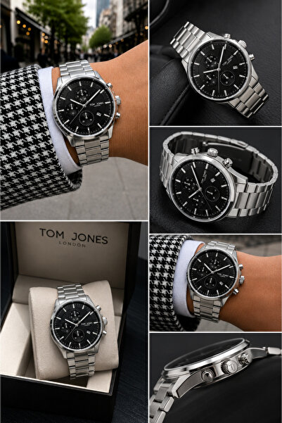 Tom Jones London Luxury Sports Calendar Waterproof Men's Watch and Bracelet a...