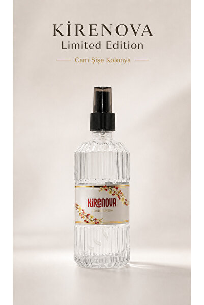 Kirenova 200 ml Cam Şişe Kolonya | Lüks Hediyelik | Püsküllü Tasarım