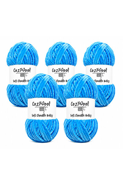 Coziwool Kadife El Örgü İpliği Soft Chenille Bulky 5'li paket, 5X100 Gr. 120 ...
