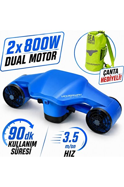 HOVERWAY Su Altı Elektrikli Deniz Scooter Çift Motor 40m Dalış 3 Hız Aksiyon ...