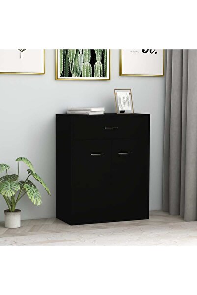 Concept Servantă, negru, 60x30x75 cm, PAL