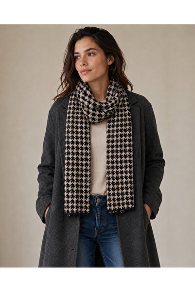 Sebir Moda Eșarfă tricotată cu model de zăpadă