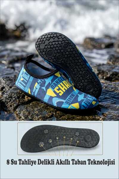 Sea&Blue Детски морски обувки Shark Blue с неплъзгаща се силиконова подметка ...