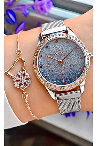 Daniel Klein Orjinal 2 Yıl Garantili Rose Gold Renk Hasır Çelik Kordonlu Kadı...