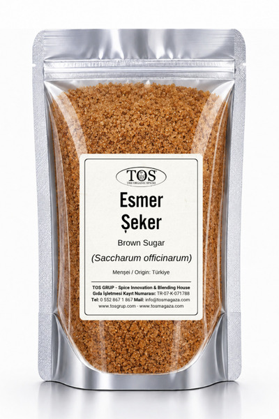 TOS The Organic Spices Esmer / Kahverengi Şeker 100 gr (1. Kalite) Brown Sugar
