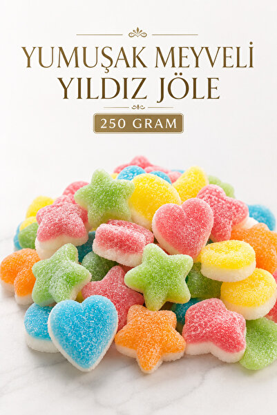 ÜLKÜ KURUYEMİŞ (250 GR) Yumuşak Meyveli Yıldız Jöle Hediyelik Atıştırmalık Ar...