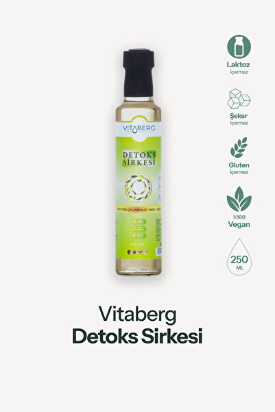 Vitaberg Detoks Sirkesi | Kayısı, Yeşil Çay ve Bitkisel Ekstrakt İçeren Karış...