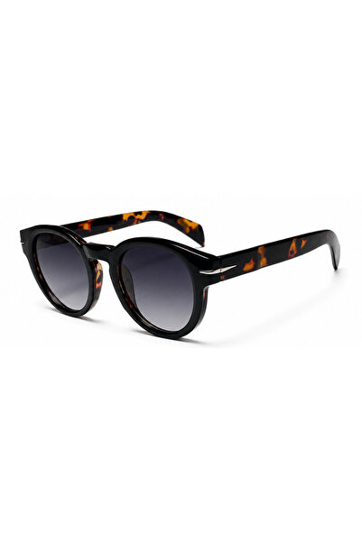 Toz Vintage Purzen Brown Glass Black Frame Round Bone Unisex Uv400 Vintage Re...