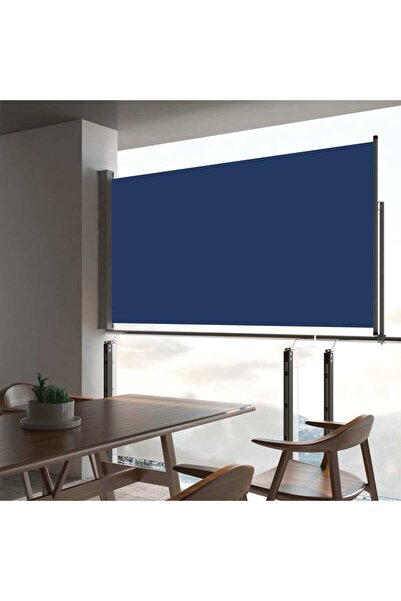 Concept Copertină laterală retractabilă de terasă, albastru, 160x300 cm