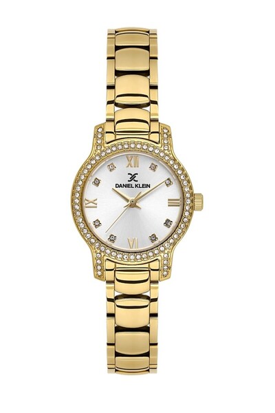 Daniel Klein Dk.1.14118-7 Stoned Design 3 Atm Water Resistant Gold Color Wome...