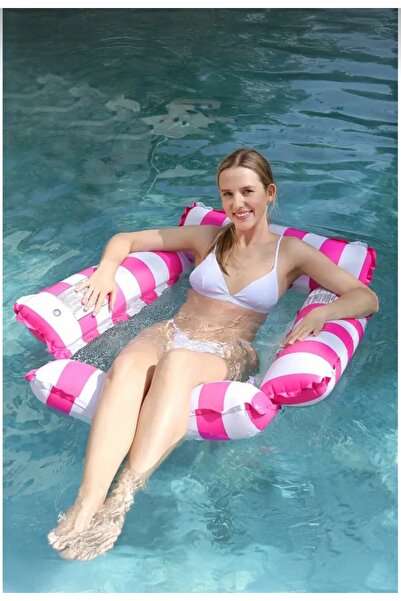BESTWAY Fileli Şişme Deniz Yatağı – 159x77 Cm Kırmızı Renk - 120x120 cm Filel...