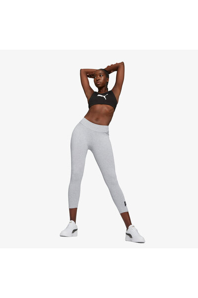 Puma Essentials 3/4 Logo Leggings Γυναικείο γκρι κολάν