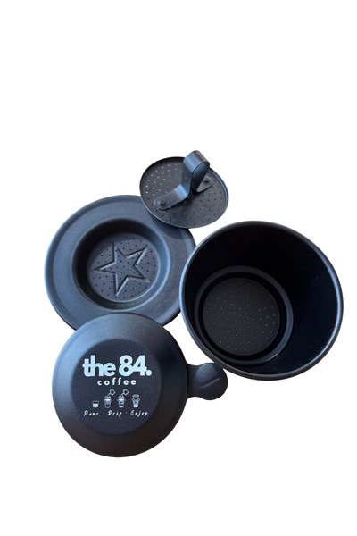 the84.coffee فلتر فيتنامي (أسود) من الألومنيوم المؤكسد، أداة تقطير القهوة الت...