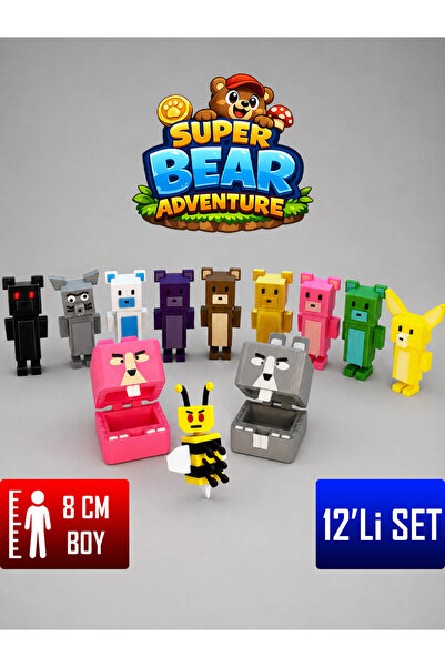 YAGLİZ Super Bear Adventure Baaren Ayı Figür Seti – Eklemleri Hareketli Oyunc...
