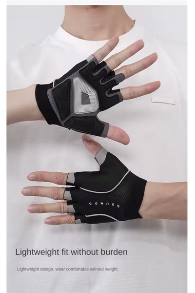 SkyWheel Superior (High-End) Half Finger Pro Fitness, Pilates, Weight Palm Anti-Slip Silicone Gloves - m